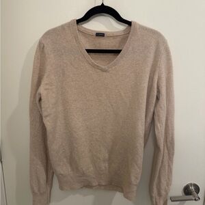 Brandy Melville Tan V Neck Sweater